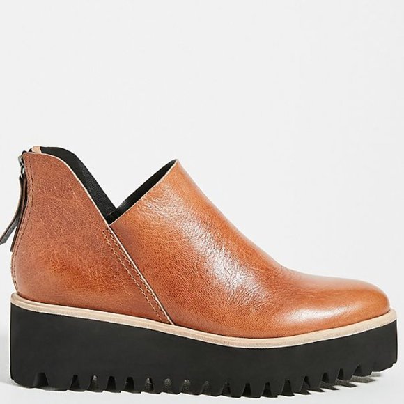 Black Tread Platform Ankle Boots 